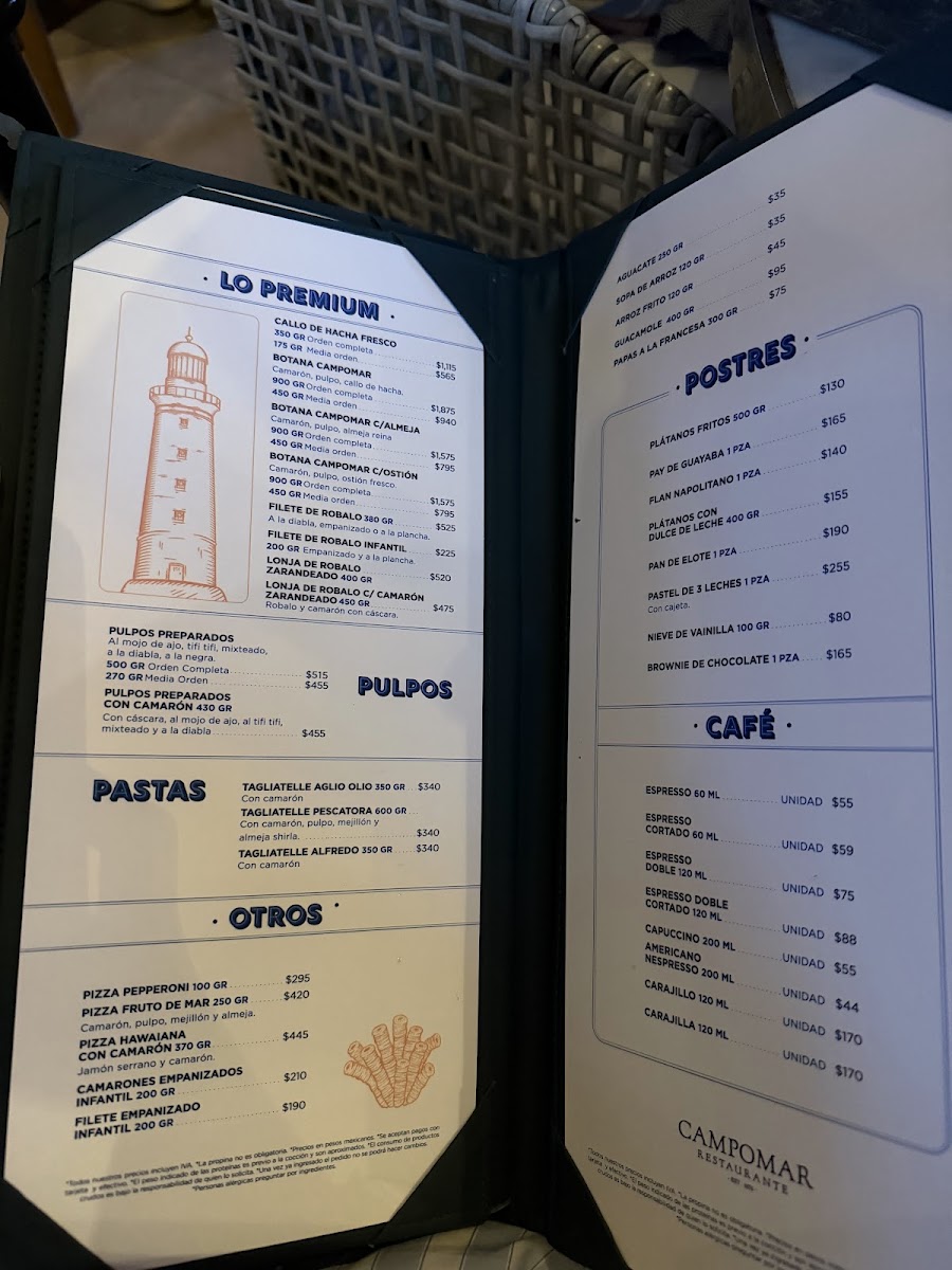 Menu - Campomar Puerto VallartaPhoto 4