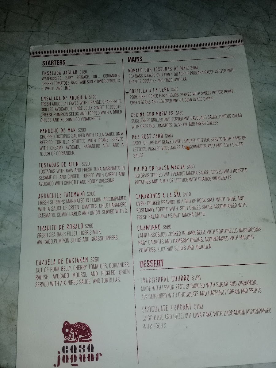 Menu - Casa JaguarPhoto 8