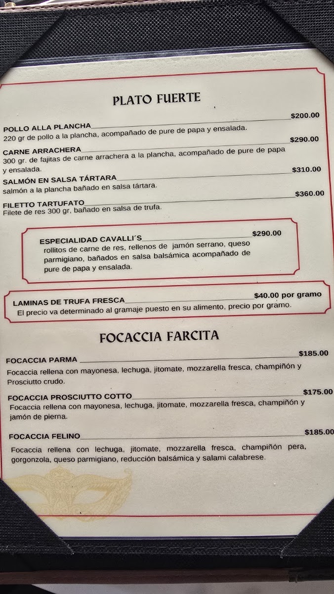 Menu - Cavalli's PizzaPhoto 3