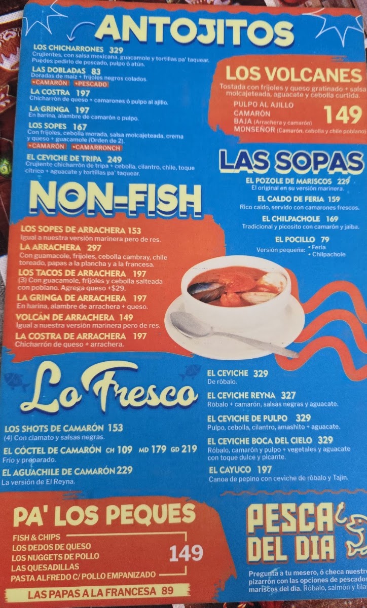 El Reyna Mariscos VillahermosaMenu 4