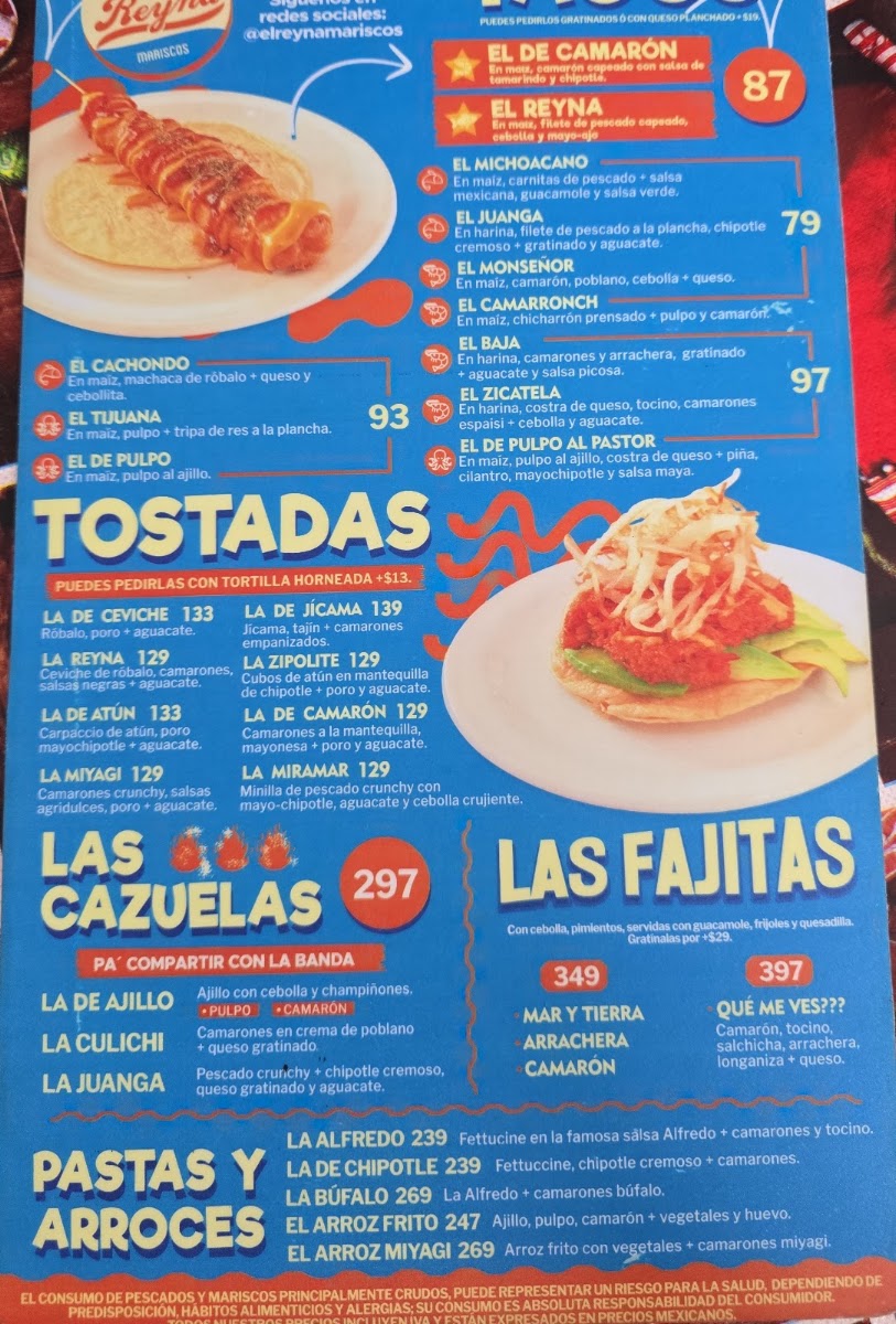 El Reyna Mariscos VillahermosaMenu 6