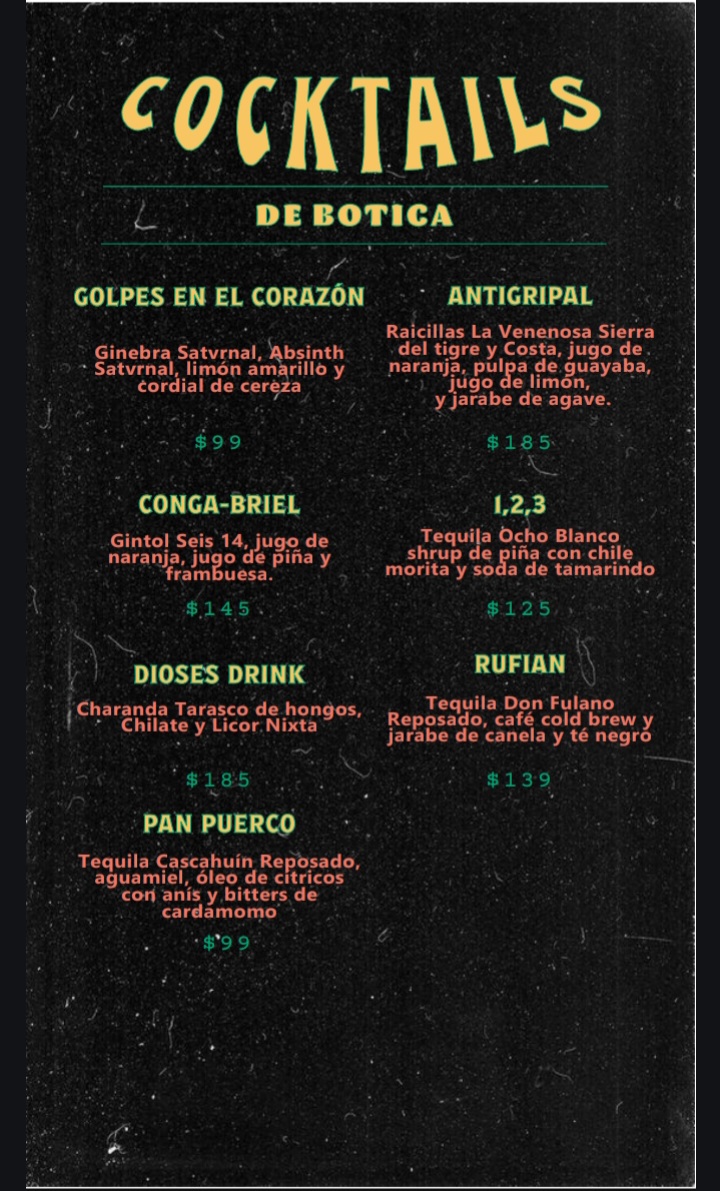 Farmacia Rita PérezMenu 6