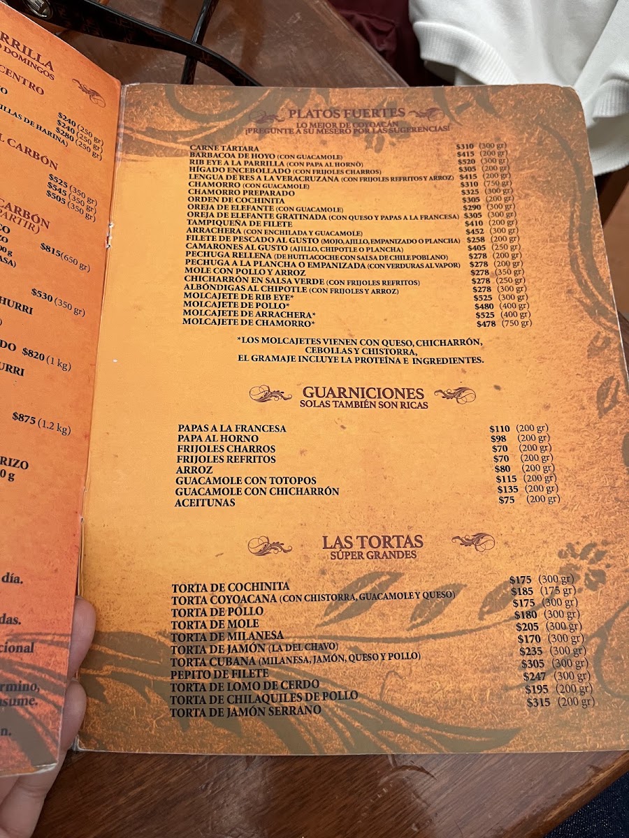 Menu - La CoyoacanaPhoto 6