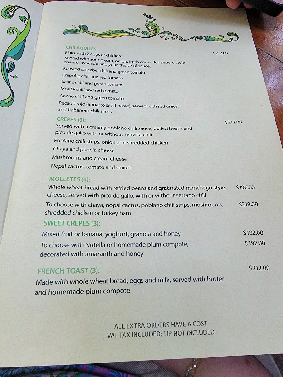 Menu - La Cueva Del Chango