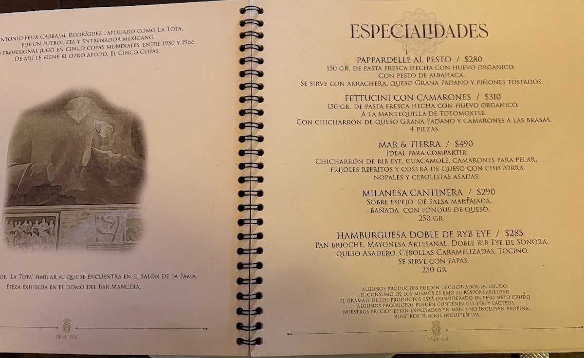 Menu - Mancera BarPhoto 10