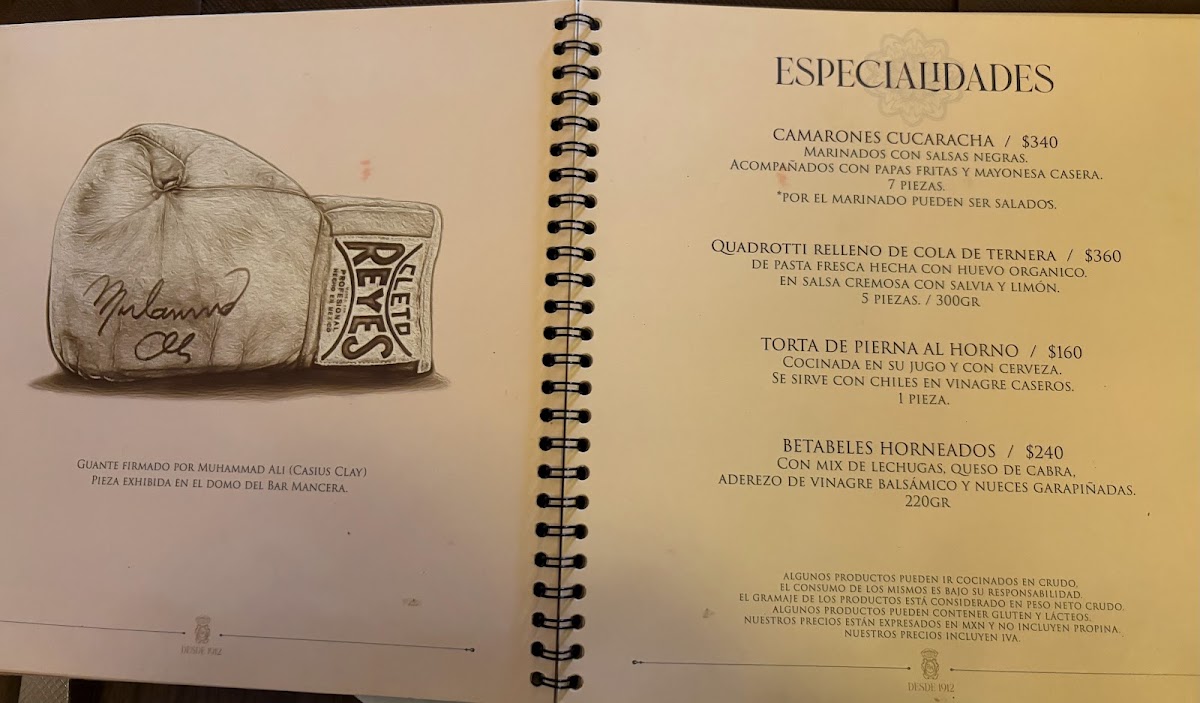 Menu - Mancera BarPhoto 4