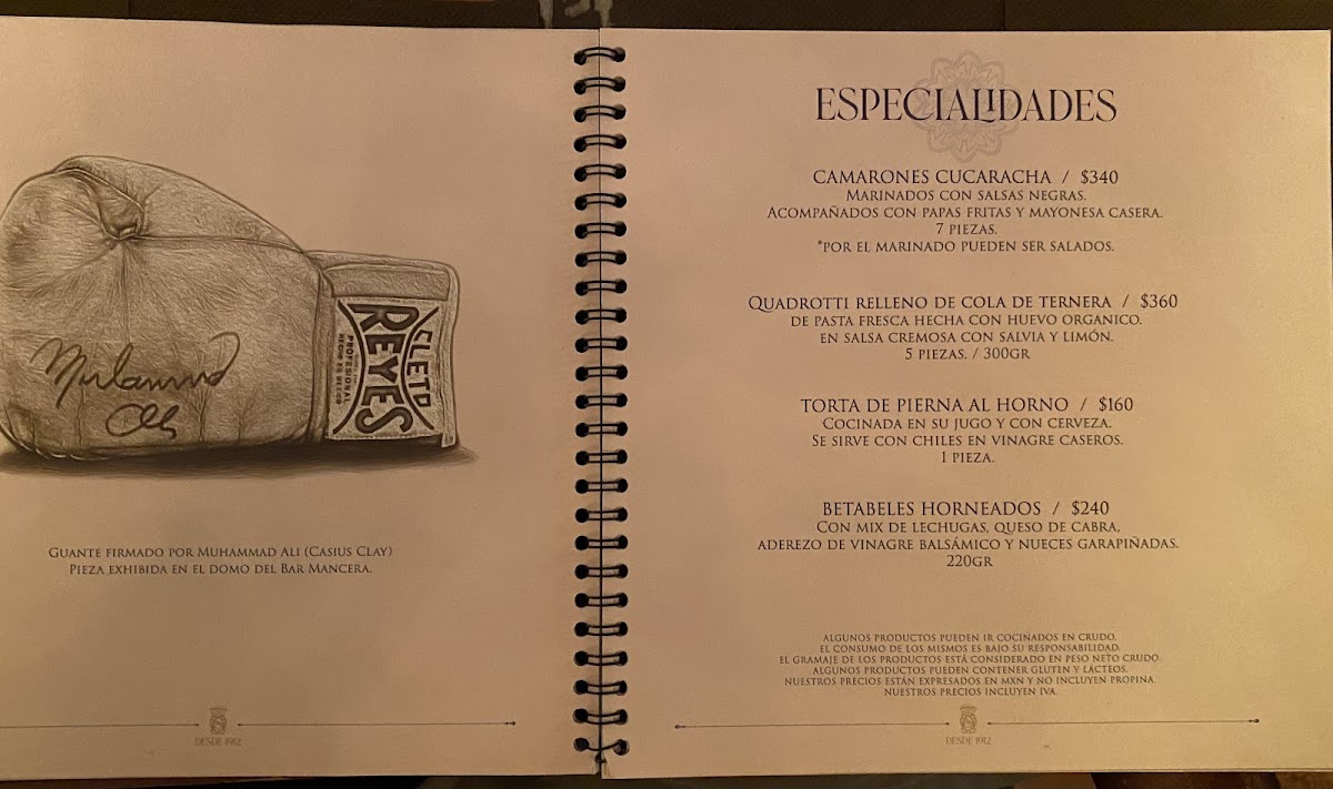 Menu - Mancera BarPhoto 5