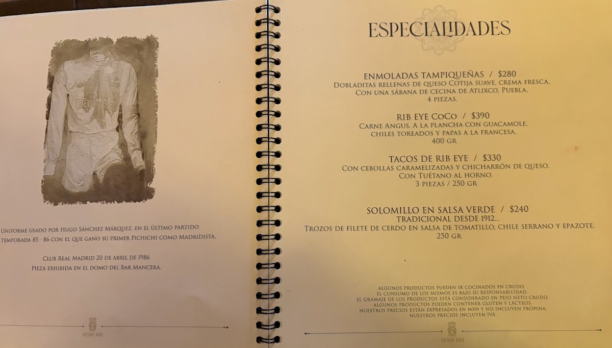 Menu - Mancera BarPhoto 8