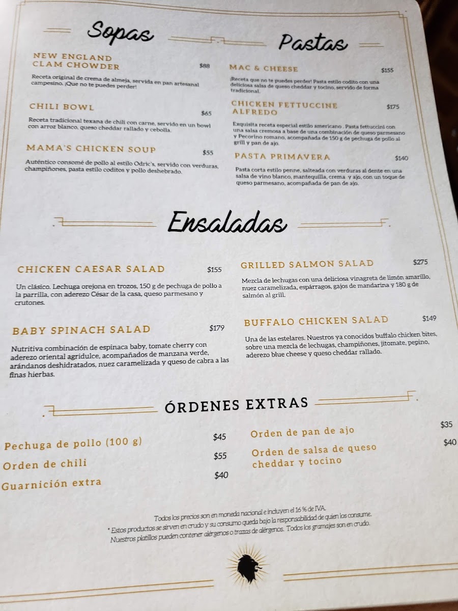 Menu - Odric's Beer House JuricaPhoto 3