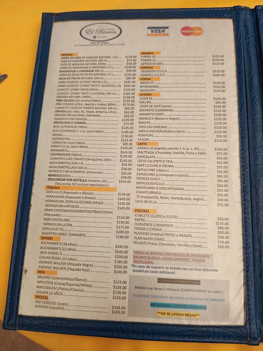 Menu - Restaurante El Rincón De Los SaucosPhoto 4