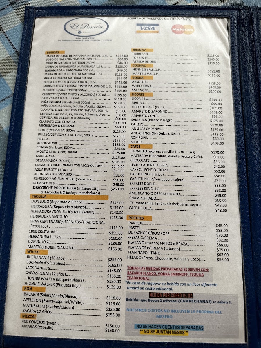 Menu - Restaurante El Rincón De Los SaucosPhoto 7