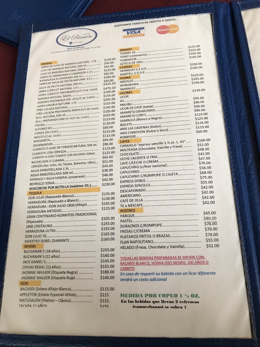 Menu - Restaurante El Rincón De Los SaucosPhoto 8