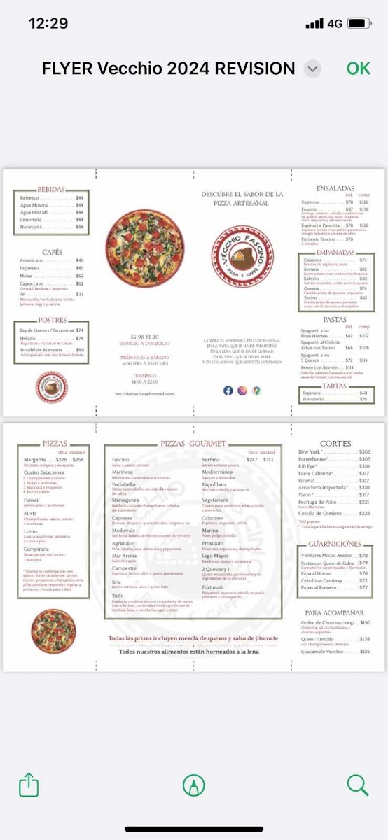 Vecchio Fascino Pizza E CaffeMenu 1
