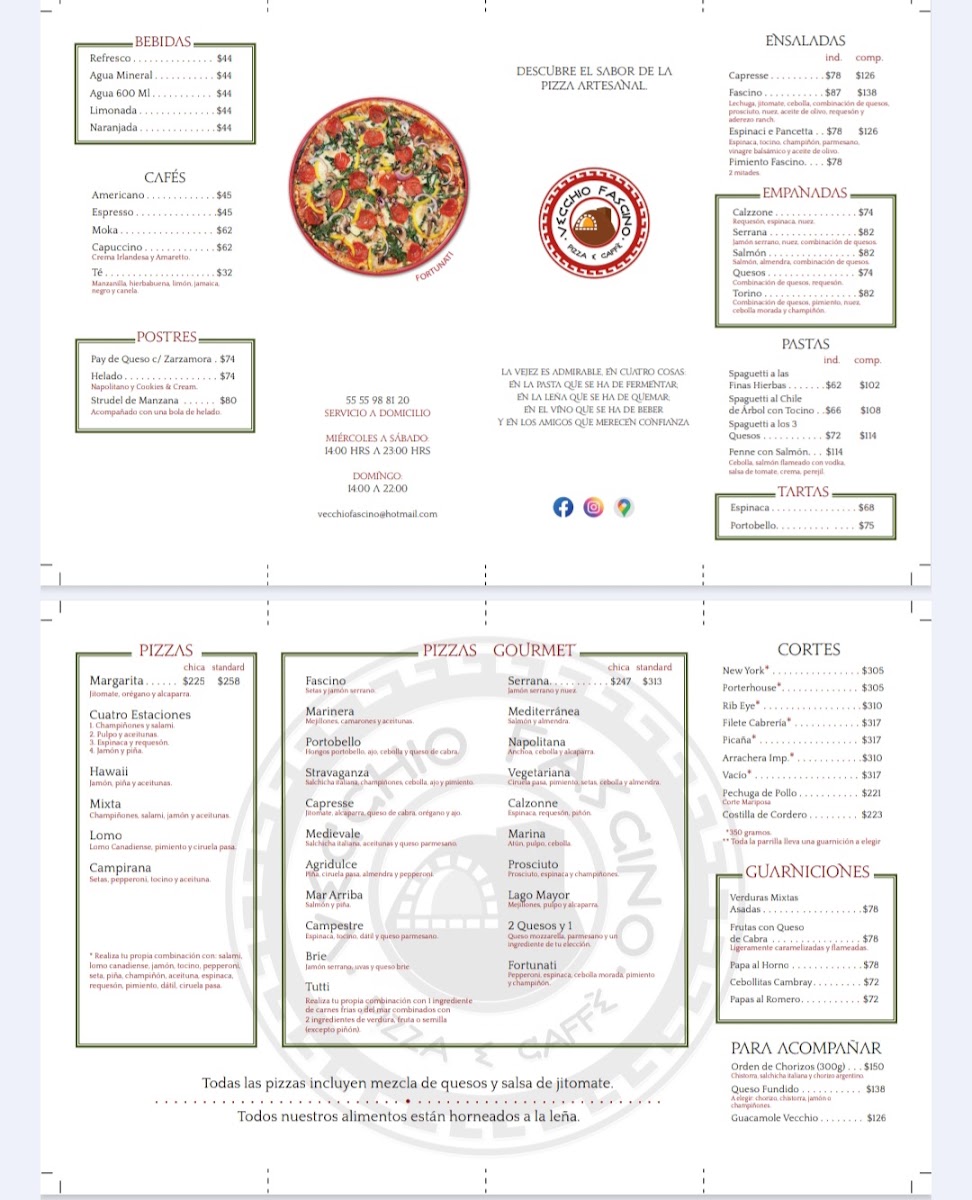 Vecchio Fascino Pizza E CaffeMenu 2