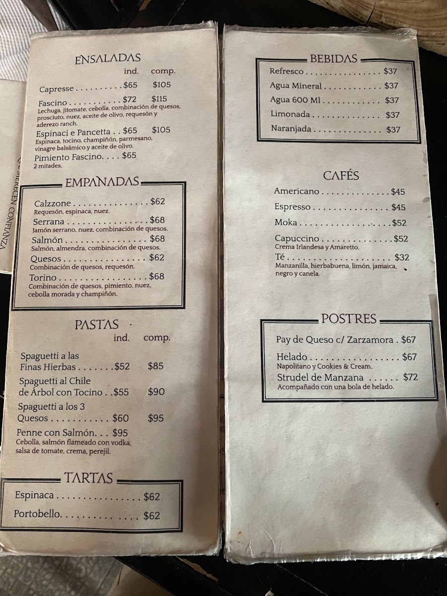 Vecchio Fascino Pizza E CaffeMenu 6